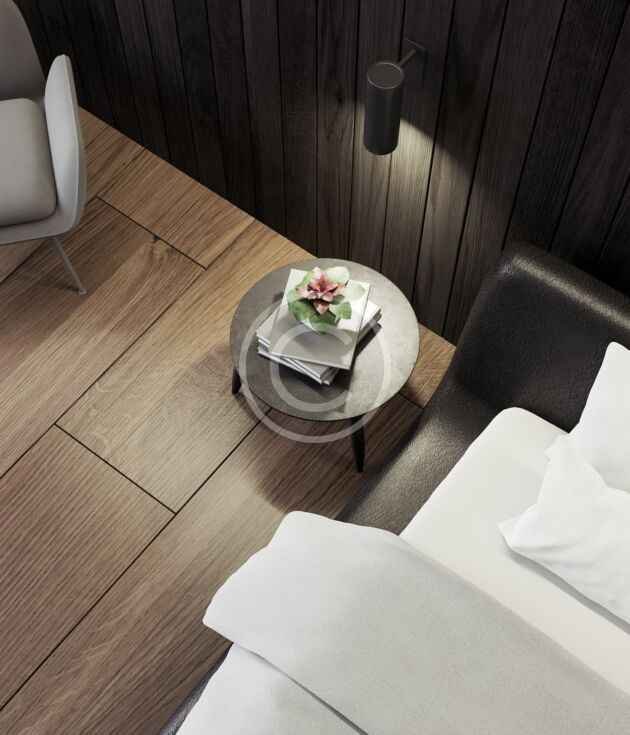 Wide plank smoked oak flooring